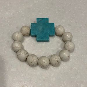 Beaded cross bracelet